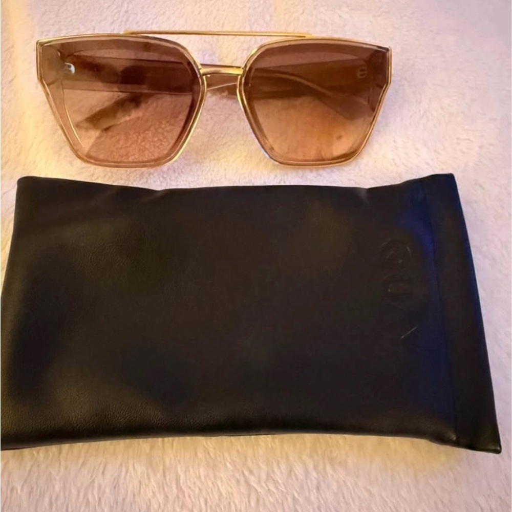 Quay Australia Brown Gradient Frame Sunglasses